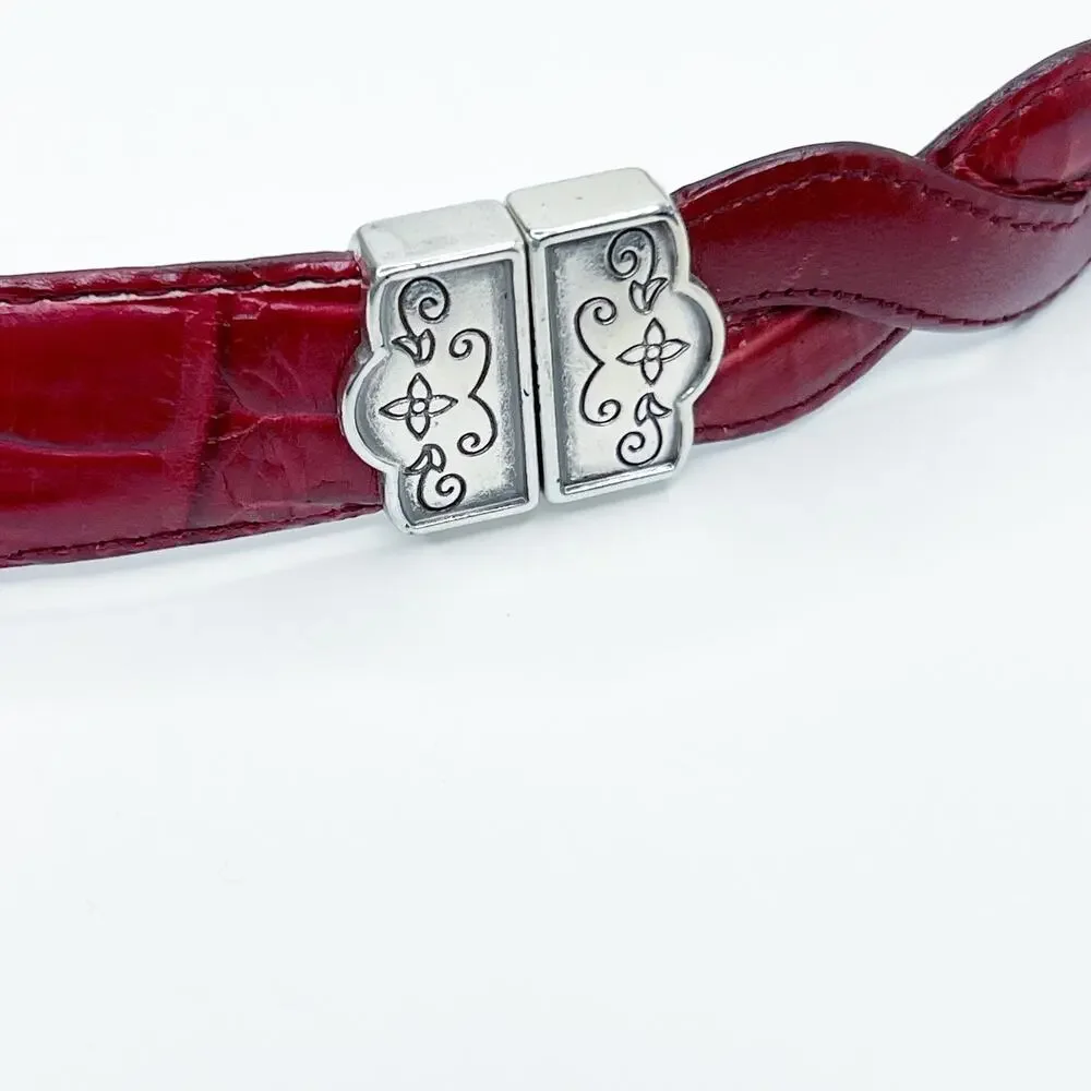 Brighton Reversible Red And Tan Belt Size Medium